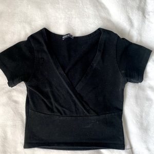 Brandy Melville cropped wrap top.